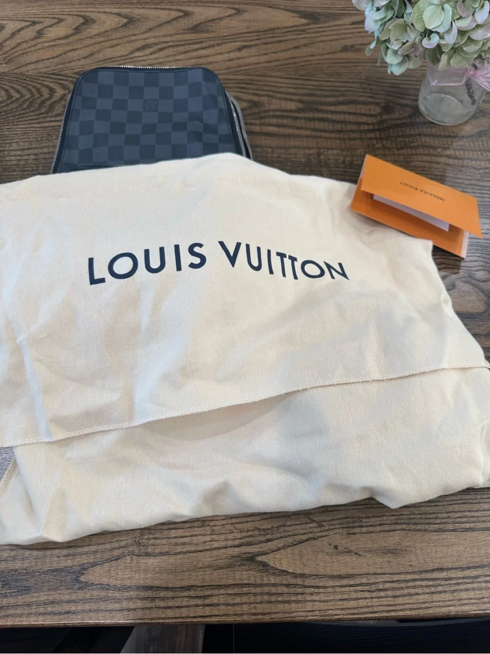FULL SET Louis Vuitton Avenue Sling Bag Damier Graphite N41719